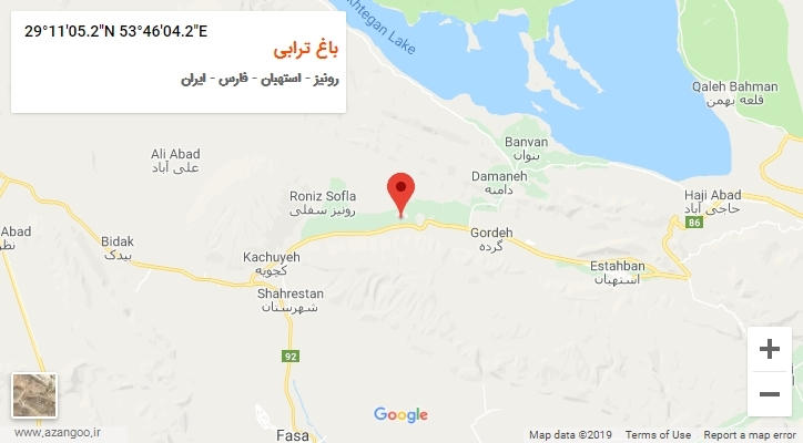 روستای باغ ترابی بر روی نقشه