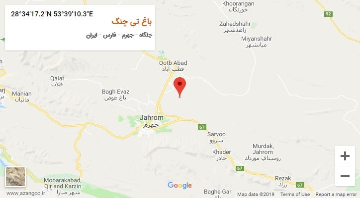 روستای باغ تی چنگ بر روی نقشه