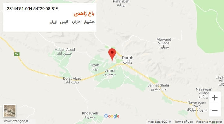 روستای باغ زاهدی بر روی نقشه
