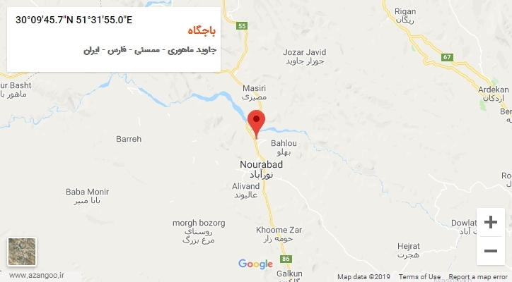 روستای باجگاه بر روی نقشه