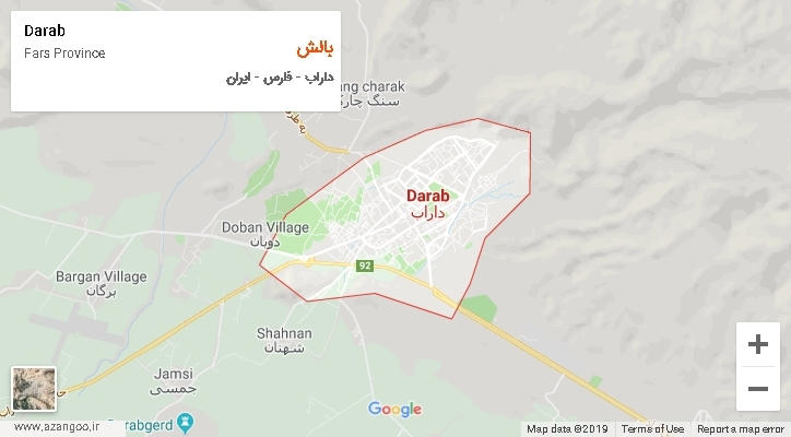 دهستان بالش بر روی نقشه