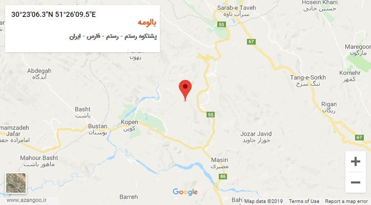 روستای بالومه بر روی نقشه