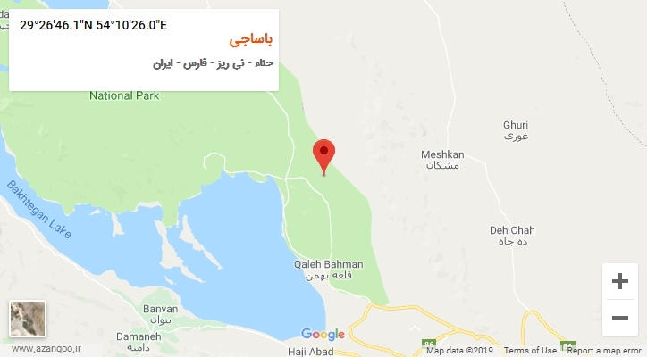 روستای باساجی بر روی نقشه