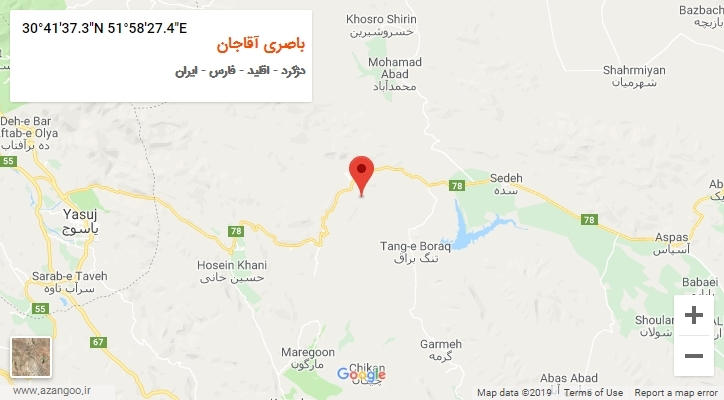 روستای باصری آقاجان بر روی نقشه