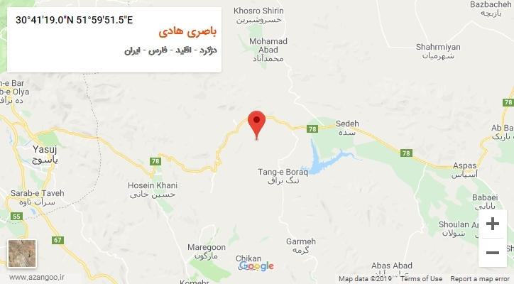روستای باصری هادی بر روی نقشه
