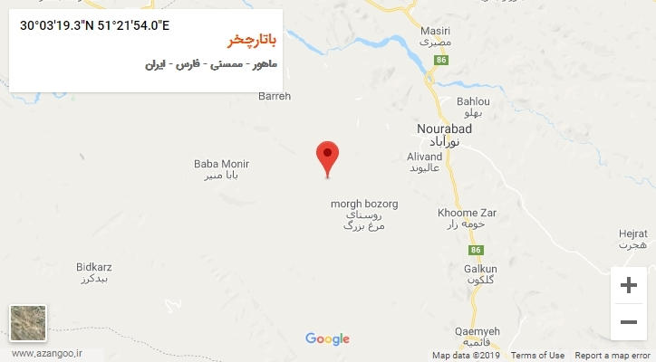 روستای باتارچخر بر روی نقشه