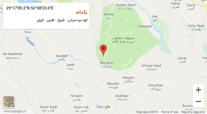 روستای بگدانه بر روی نقشه