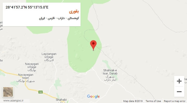 روستای بقوری بر روی نقشه