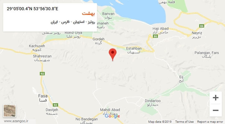 روستای بهشت بر روی نقشه