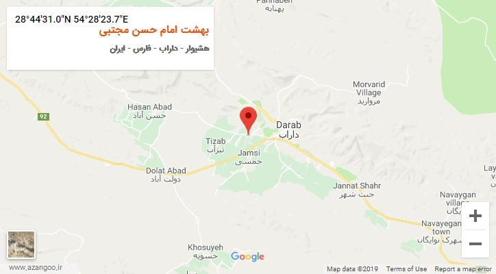 روستای بهشت امام حسن مجتبی بر روی نقشه
