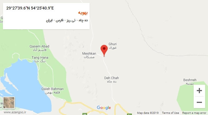روستای بهویه بر روی نقشه