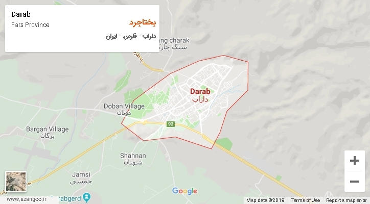 دهستان بختاجرد بر روی نقشه