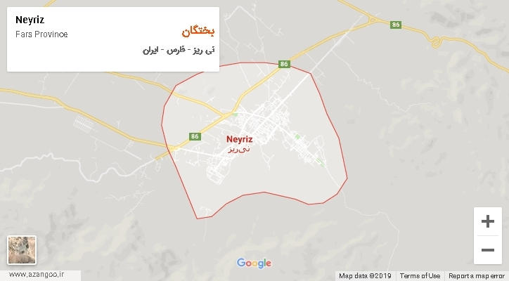 دهستان بختگان بر روی نقشه