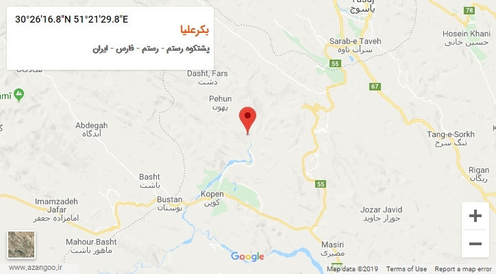 روستای بکرعلیا بر روی نقشه