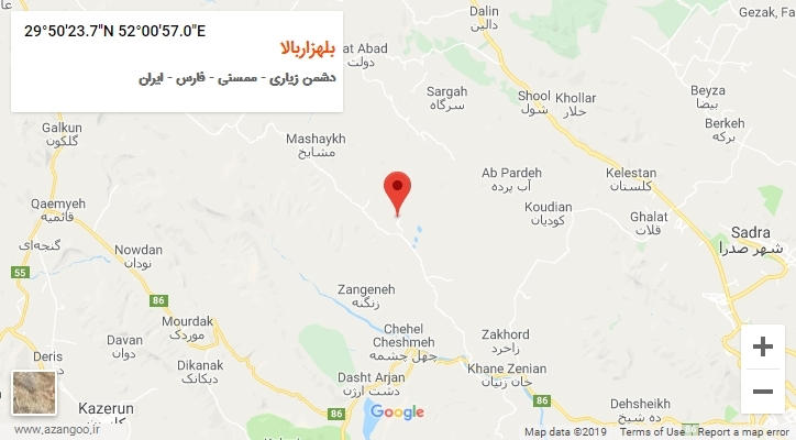 روستای بلهزاربالا بر روی نقشه