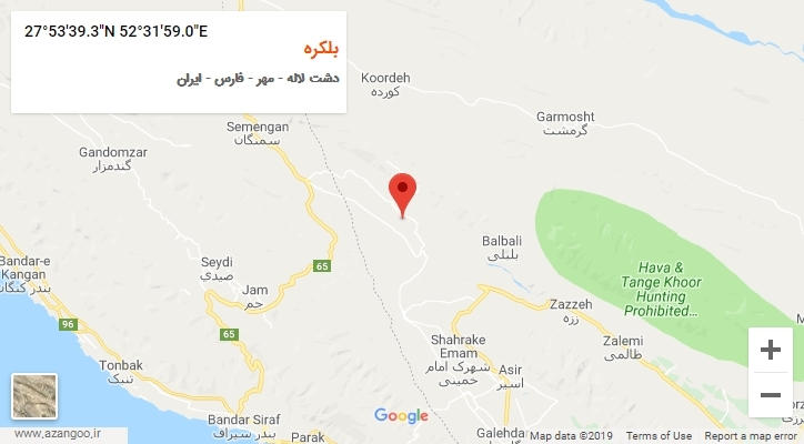 روستای بلکره بر روی نقشه