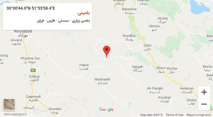 روستای بلمینی بر روی نقشه