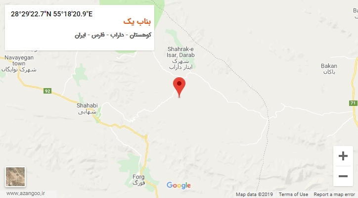 روستای بناب یک بر روی نقشه