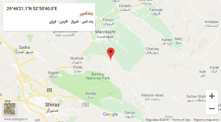 روستای بندامیر بر روی نقشه