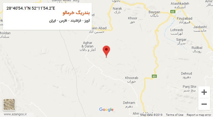 روستای بندریگ خرمالو بر روی نقشه