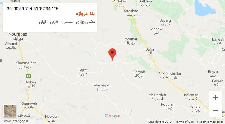 روستای بنه دروازه بر روی نقشه