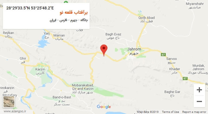 روستای برآفتاب قلعه نو بر روی نقشه