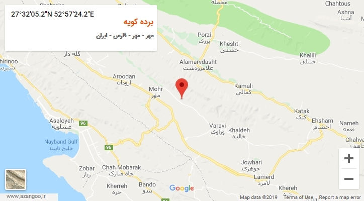 روستای برده کویه بر روی نقشه