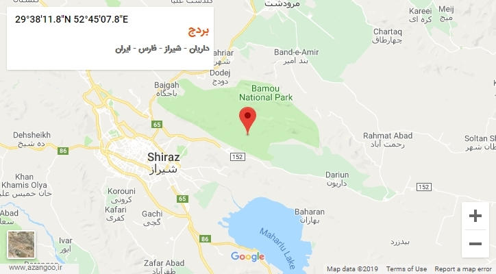 روستای بردج بر روی نقشه