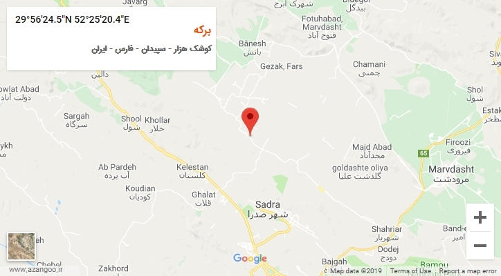 روستای برکه بر روی نقشه