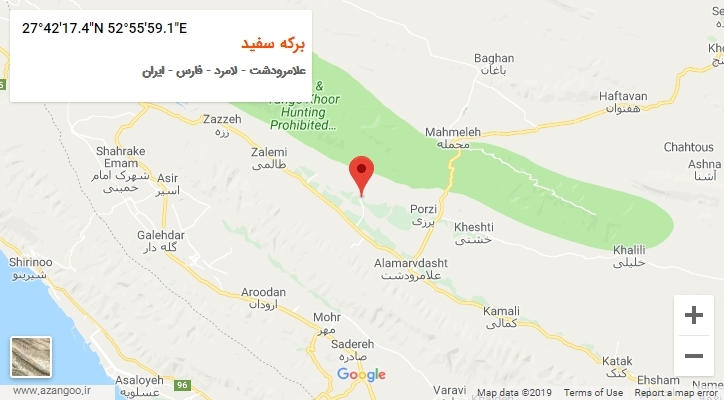 روستای برکه سفید بر روی نقشه