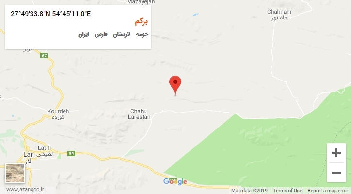 روستای برکم بر روی نقشه