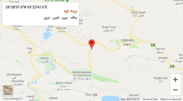 روستای برمه توه بر روی نقشه