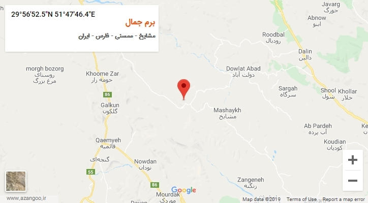 روستای برم جمال بر روی نقشه