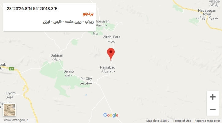 روستای برنجو بر روی نقشه