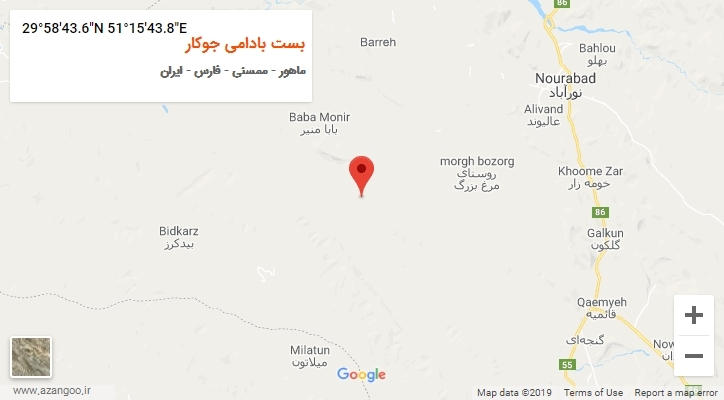 روستای بست بادامی جوکار بر روی نقشه