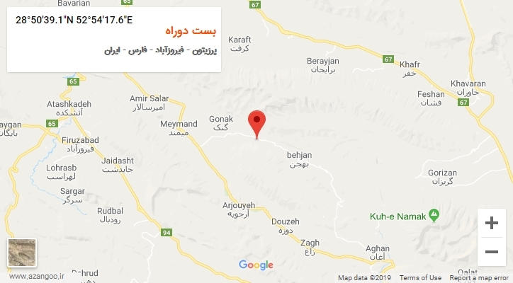 روستای بست دوراه بر روی نقشه