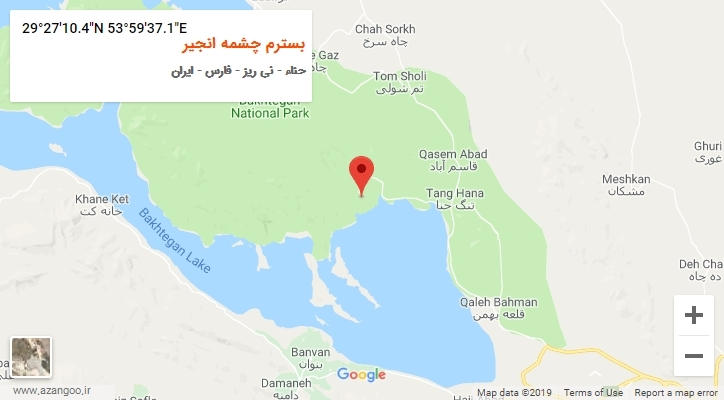 روستای بسترم چشمه انجیر بر روی نقشه