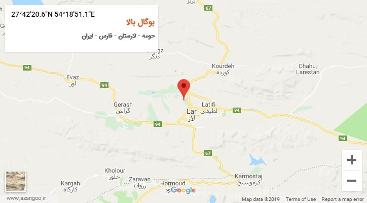 روستای بوگال بالا بر روی نقشه