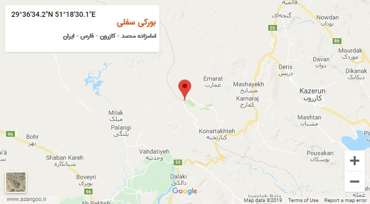 روستای بورکی سفلی بر روی نقشه