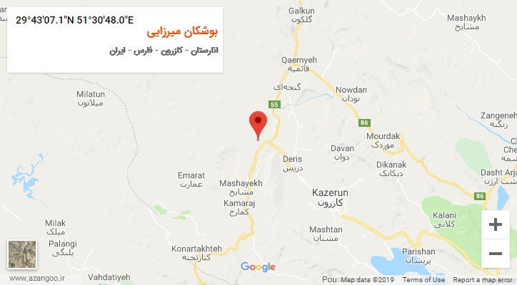 روستای بوشکان میرزایی بر روی نقشه