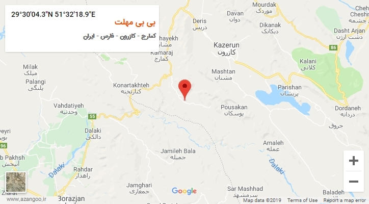 روستای بی بی مهلت بر روی نقشه