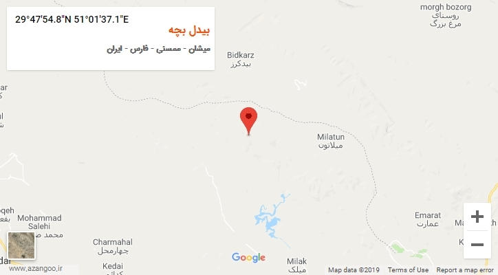 روستای بیدل بچه بر روی نقشه