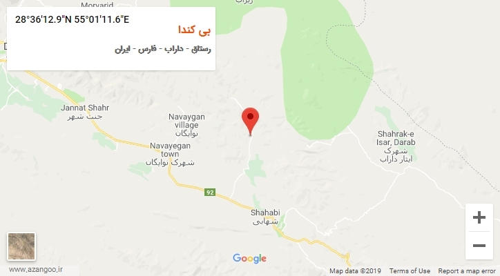روستای بی کندا بر روی نقشه