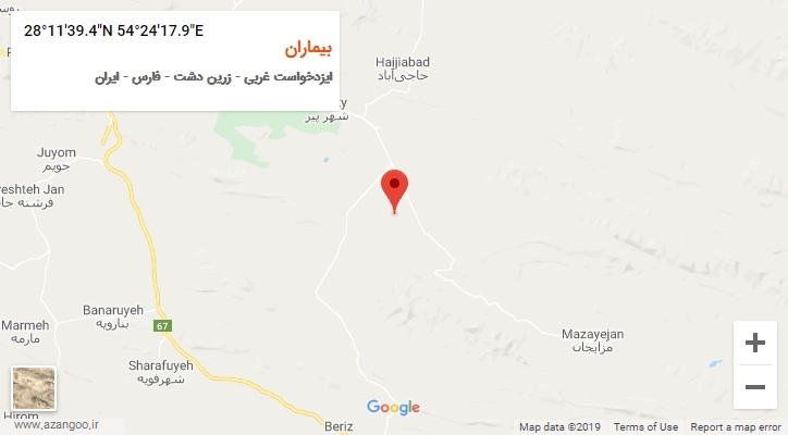 روستای بیماران بر روی نقشه