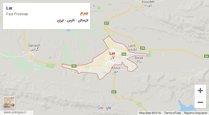 دهستان بیرم بر روی نقشه