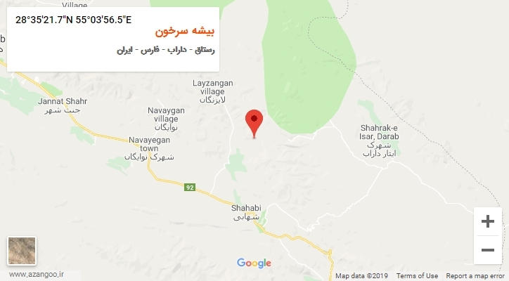 روستای بیشه سرخون بر روی نقشه