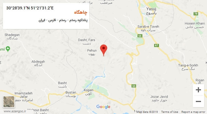 روستای چاهگاه بر روی نقشه