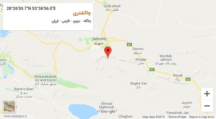 روستای چاکشتری بر روی نقشه