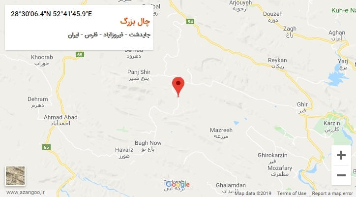 روستای چال بزرگ بر روی نقشه