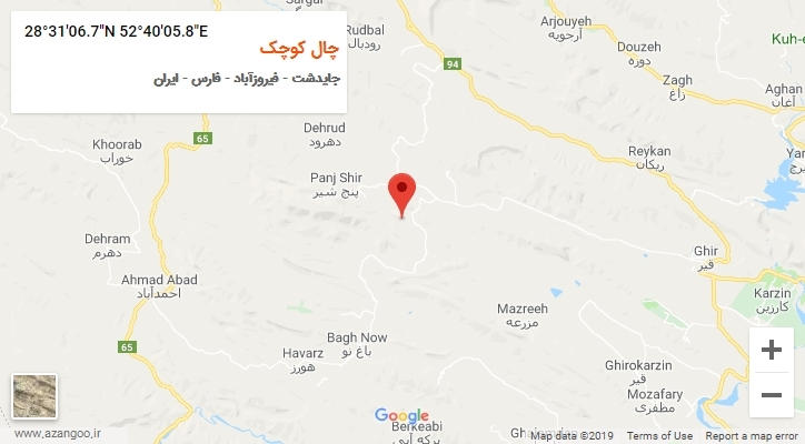 روستای چال کوچک بر روی نقشه